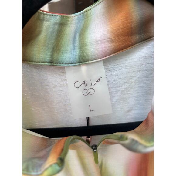 CALIA Women's Filtered Flora Multi Tissue Texture 1/4 Zip Golf Pullover Size L - Picture 7 of 7